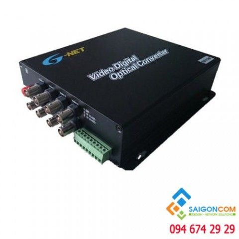 Thiết bị chuyển đổi quang 8 kênh sự dụng cho camera AHD CVI TVI 1080P cổng RS485